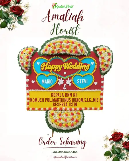 Papan Bunga Pernikahan Temiyang
